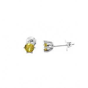 NEW STIA women's prong citrine earring in yellow